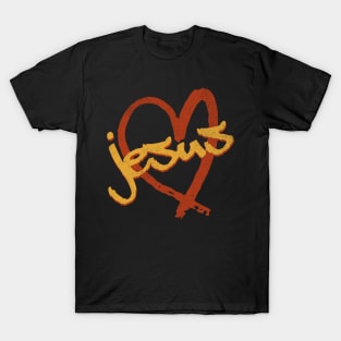 I Love Jesus Vintage 80's & 90's Dijon and Orange T-Shirt